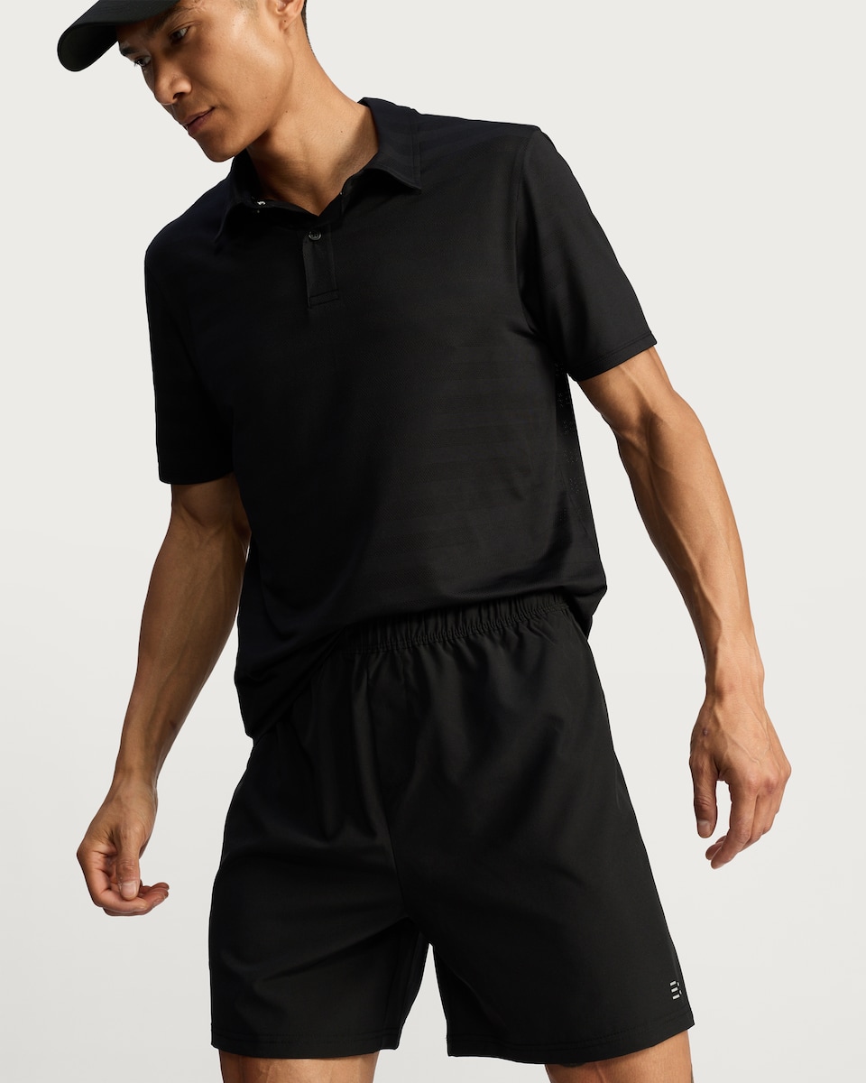 image 1 of F&F Active Elasticated Waistband Running Shorts in Black