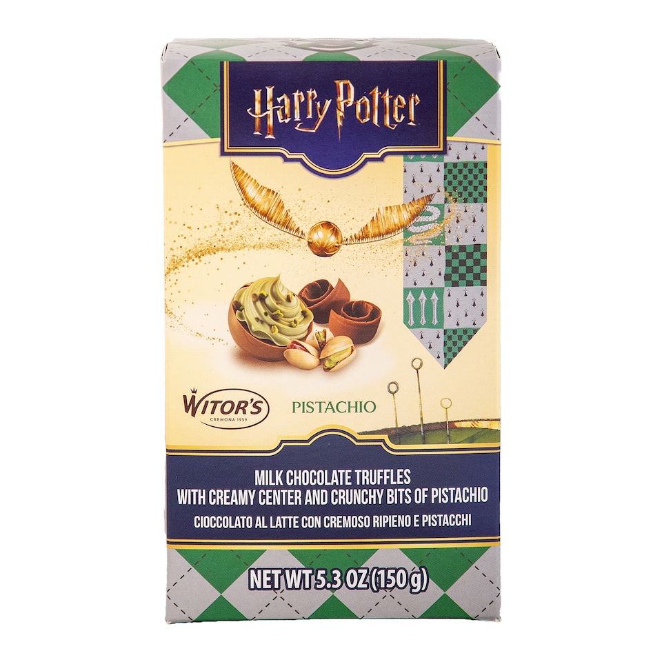 Harry Potter tejcsokoládé praliné, pisztáciás töltelékkel és pisztácia darabokkal 150 g