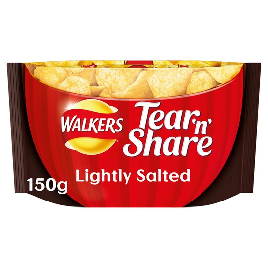 Walkers Tear & Share Lightly Salted 150G
