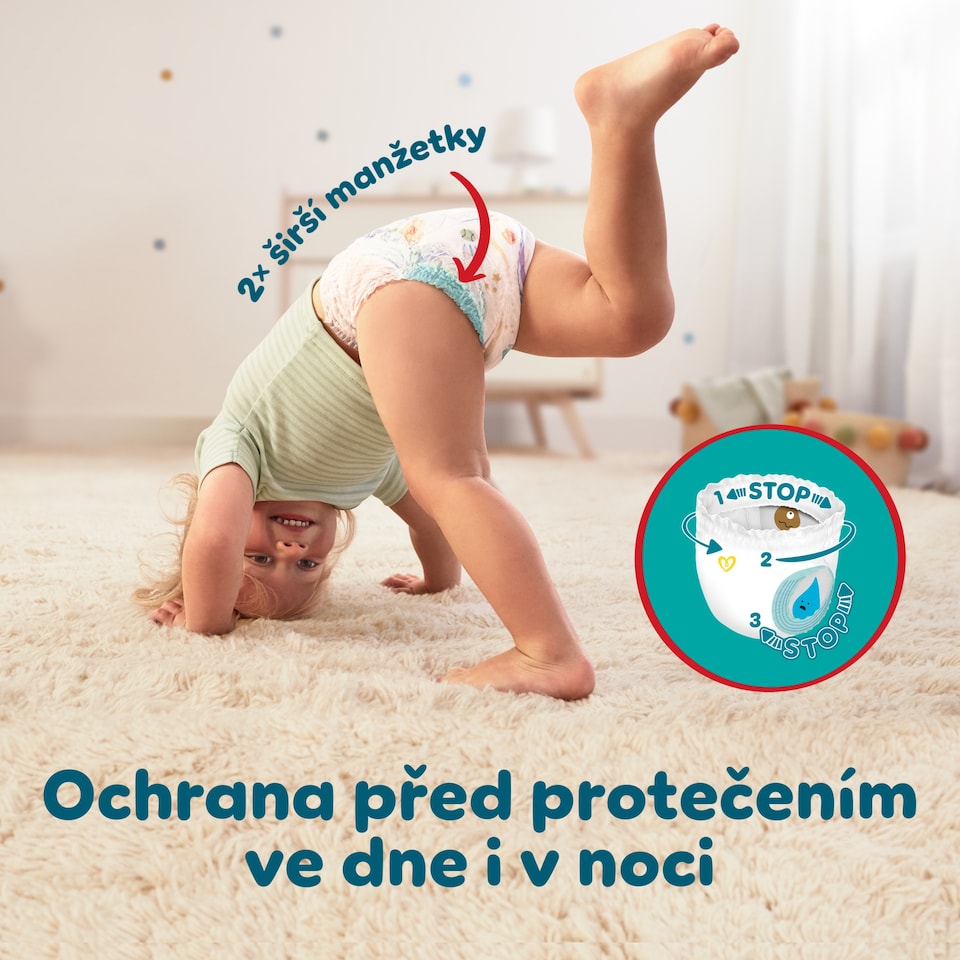 Obrázek 1 pro produkt Plenkové Kalhotky Pampers Active Baby Pants, Velikost 4, 176 Plenky, 9kg-15kg