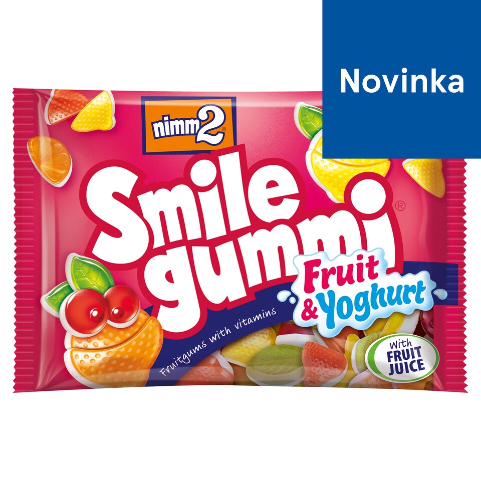 nimm2 Smilegummi Fruit & Yoghurt želé s jogurtovou vrstvou a vitamínmi 100 g