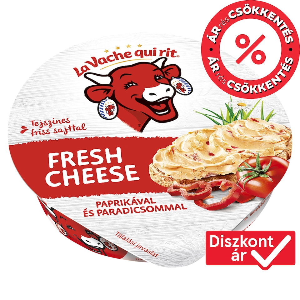 La Vache Qui Rit szendvicskrém tejszínes friss sajttal, paprikával és paradicsommal 80 g