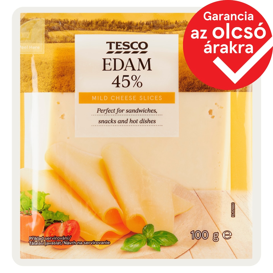 Tesco Edam Mild Cheese Slices 100 g