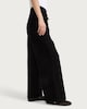 image 3 of F&F Cotton Rich Boucle Textured Wide Leg Trousers in Black