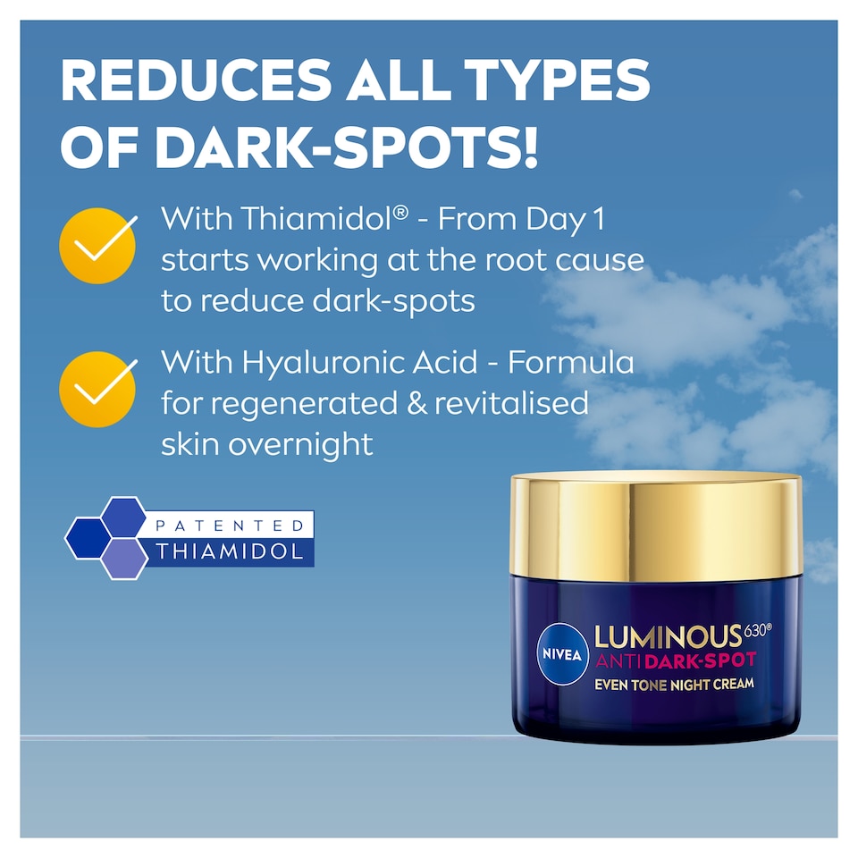 image 1 of NIVEA Luminous 630 Anti Dark Spot Night Cream Moisturiser 50ml
