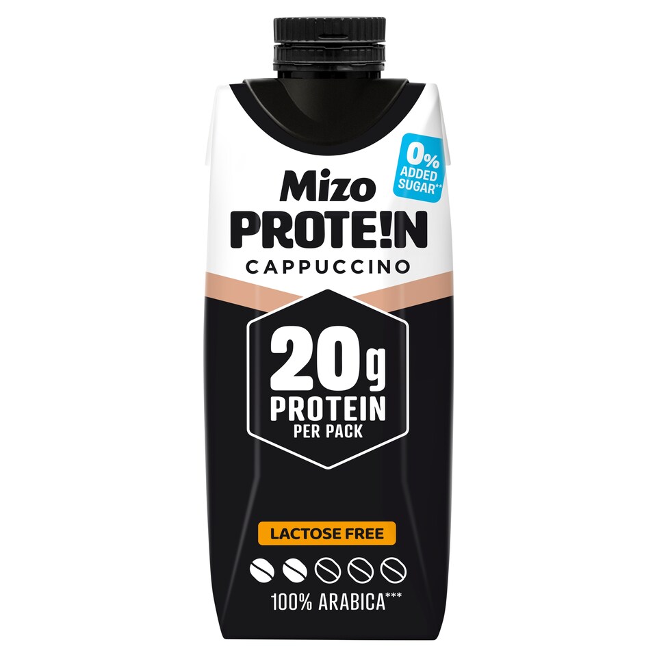 Mizo Protein UHT Cappuccino laktózmentes sovány kávés tej édesítőszerekkel 250 ml