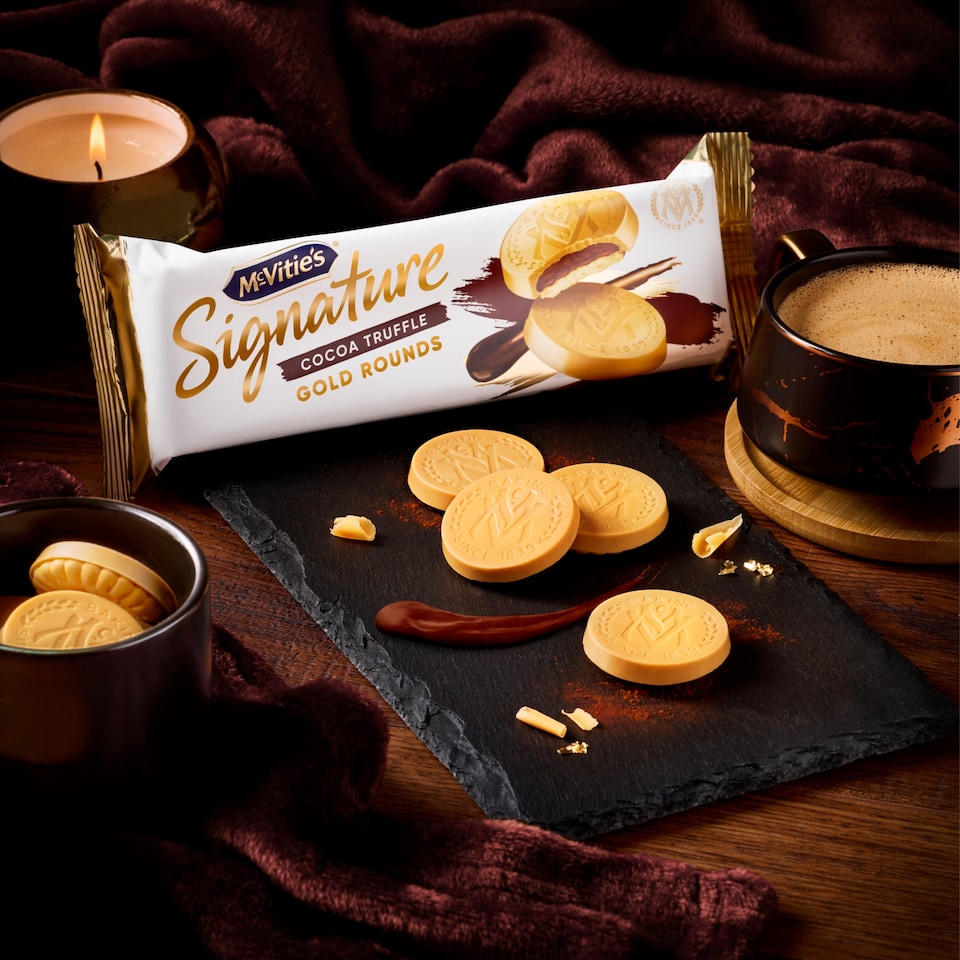 image 1 of McVitie's Signature Cocoa Truffle Gold Rounds 109g 