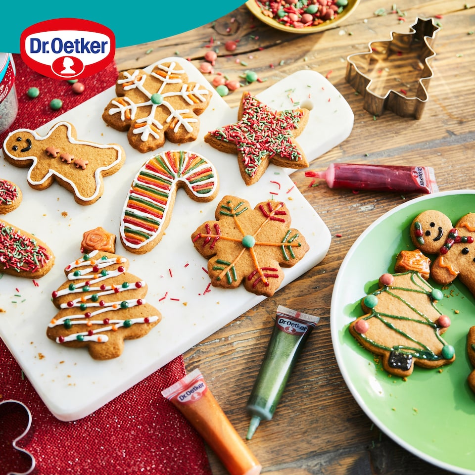image 1 of Dr Oetker Christmas Glittery Decorating Icing 76g