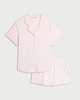 image 4 of F&F Pointelle Revere Short Pyjama Set in Pink