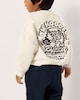 image 2 of F&F Boys 2-Piece Cotton Rich Slogan Sweatshirt and Joggers Set in Cream