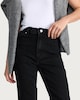 image 2 of F&F High Rise Slim Ankle Grazer Jeans in Black