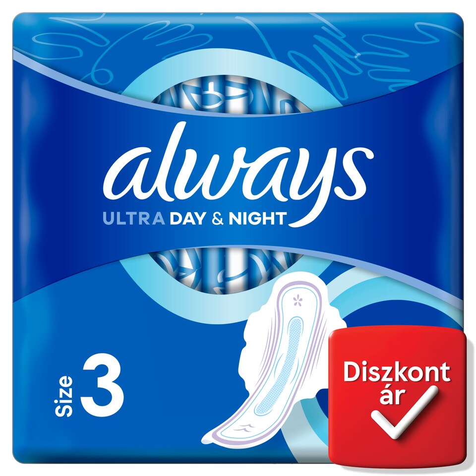 Always Ultra Sanitary Towels Day & Night (Size 3) Wings 14 Pads