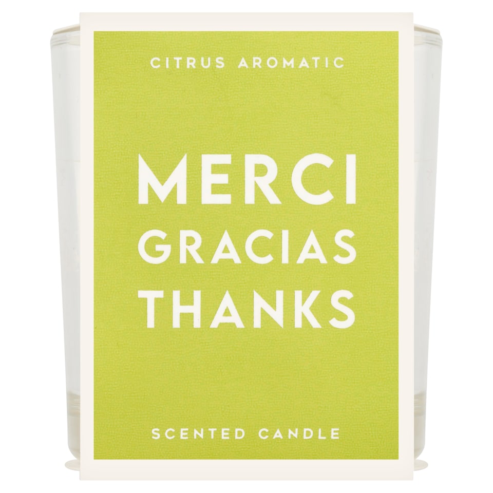 F&F Home Sentiments Candle Thanks