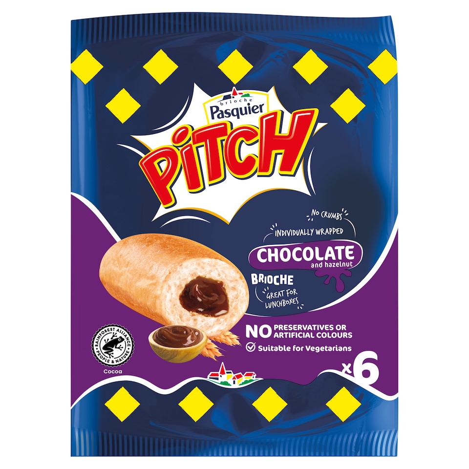 Brioche Pasquier Pitch Chocolate Hazelnut Filled Brioche 6 Pack