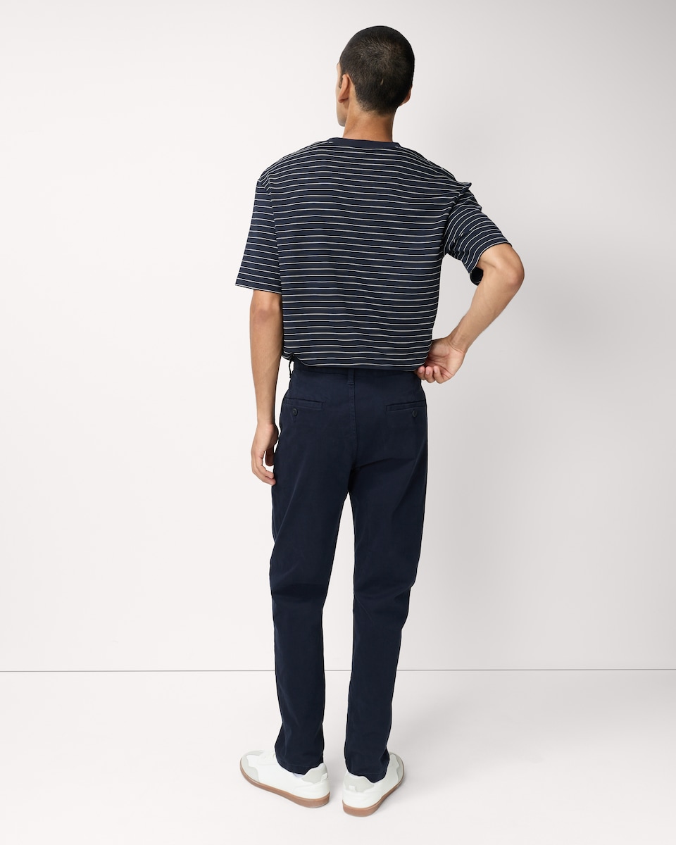image 1 of F&F Cotton Rich Slim Leg FREEFIT® Chino Trousers in Navy