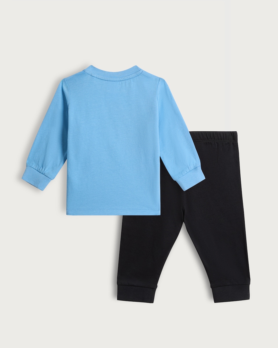 image 1 of Manchester City 2-Pack Pure Cotton Sweatshirt and Joggers Set in Blue