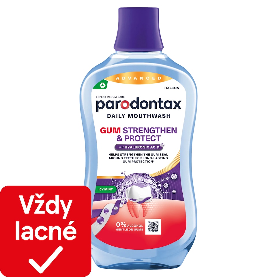 Parodontax Gum Strengthen & Protect Icy Mint ústna voda s fluoridom 500 ml