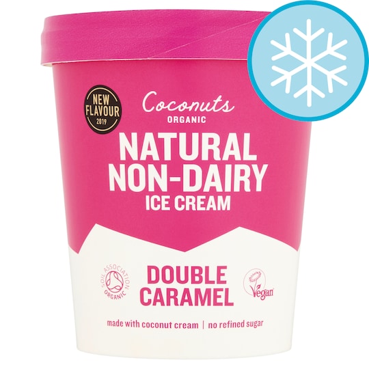 Coconuts Organic Vegan Double Caramel Ice Cream 460Ml Tesco Groceries