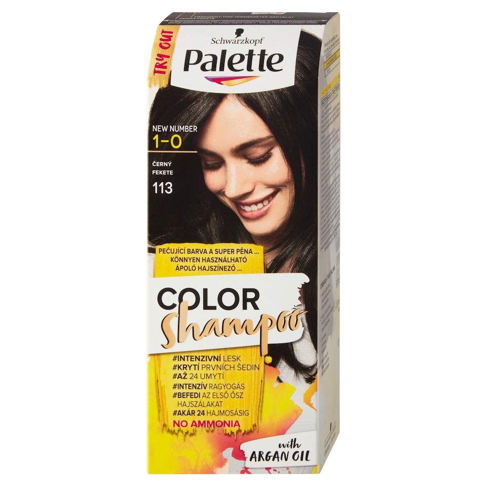 obrázok 1 z Schwarzkopf Palette Color Shampoo farba na vlasy Čierny 1-0 (113)