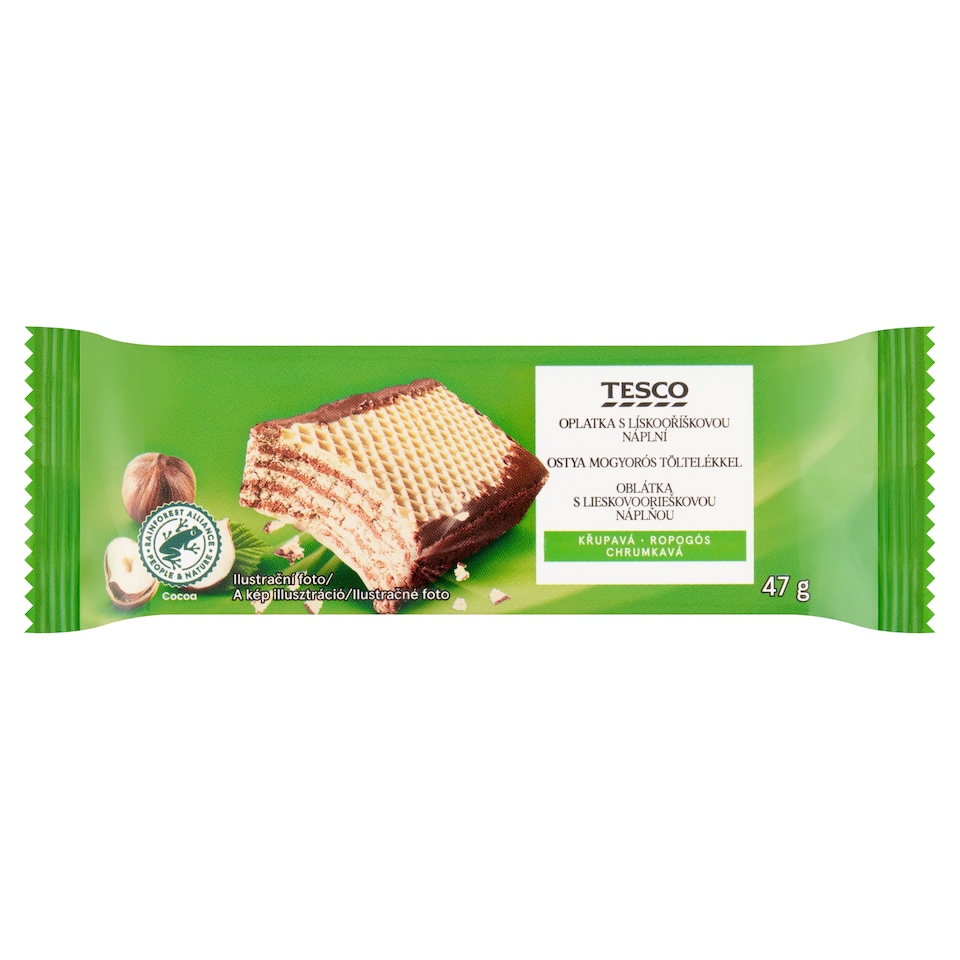 Tesco Oblátka s lieskovoorieškovou náplňou 47 g