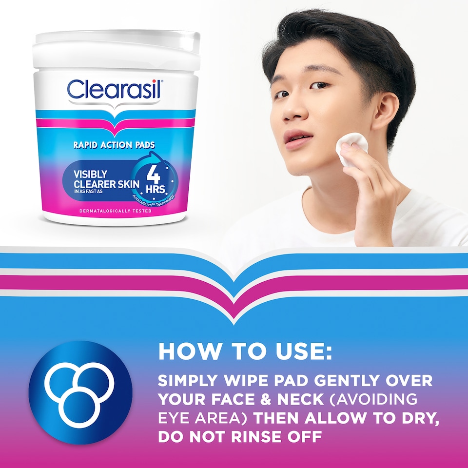 image 1 of Clearasil Ultra Rapid Action Pads