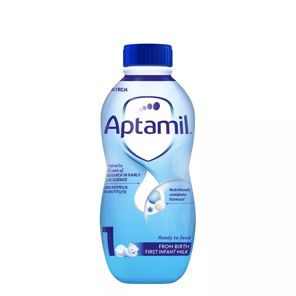 image 1 of Aptamil 1 First Infant Baby Milk Formula Liquid Ready to Feed from Birth 1L