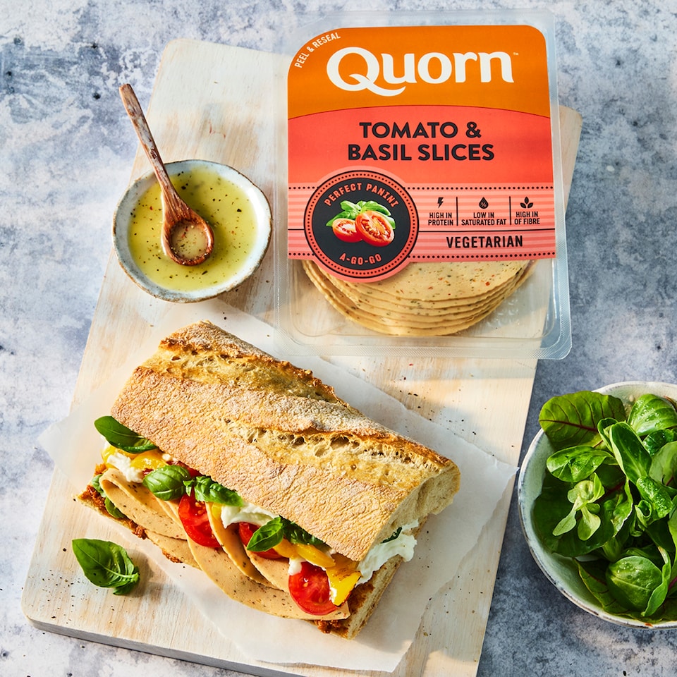 image 1 of Quorn Tomato & Basil Slices 100g