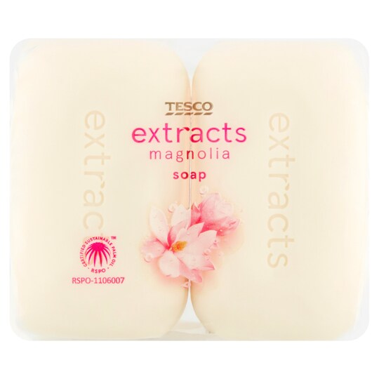 Tesco Extracts Magnolia Soap 4X125g Tesco Groceries