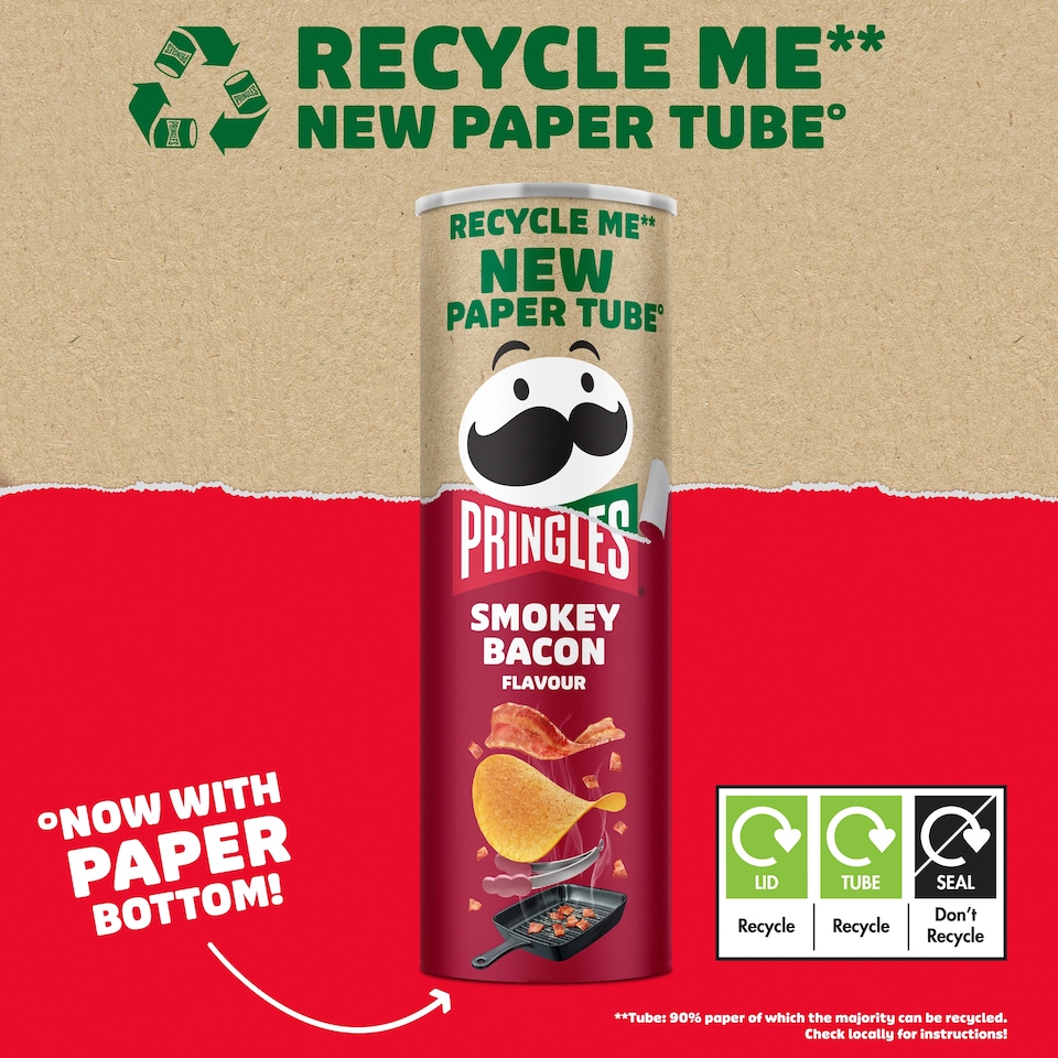 image 1 of Pringles Smokey Bacon Sharing Crisps 185g