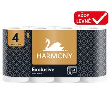 Harmony Exclusive Pure White toaletní papír 4 vrstvy 8 ks