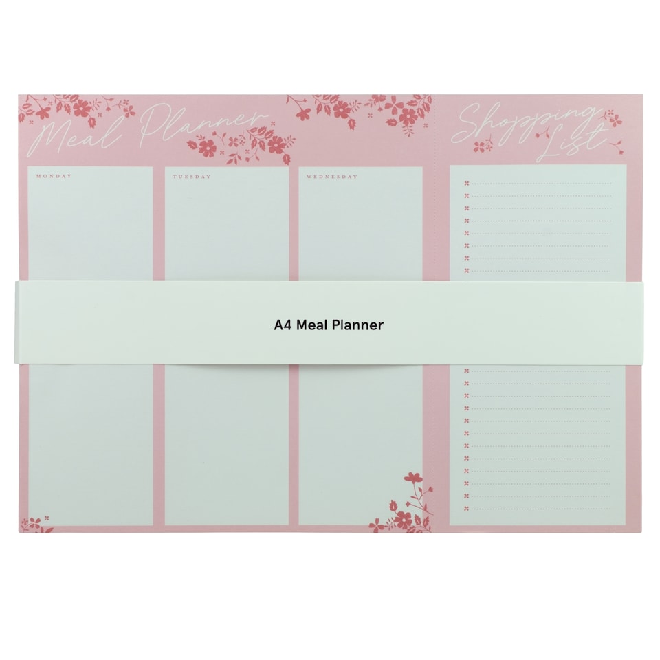 Woodvale Romantic Floral Meal Planner