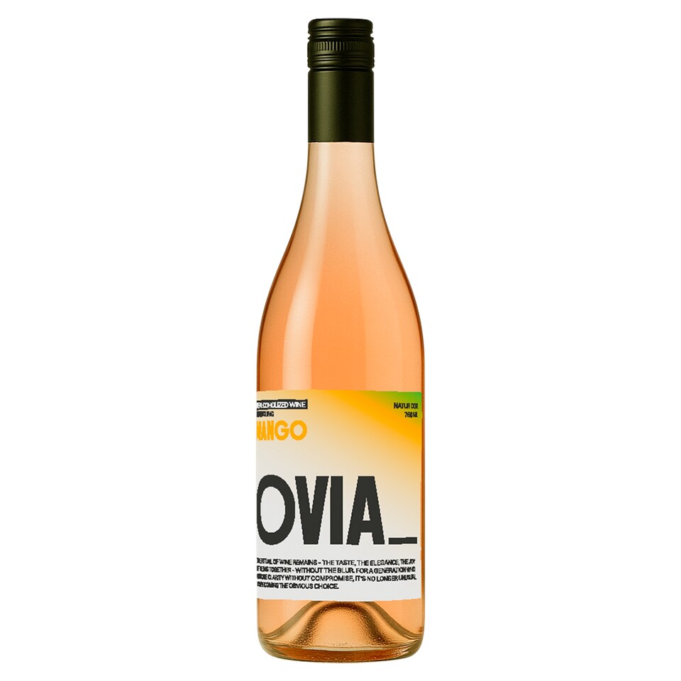 Ovia Dosýtené dealkoholizované biele víno s príchuťou manga 750 ml