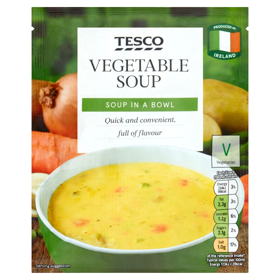 Tesco Farmhouse Vegetable Soup 72G