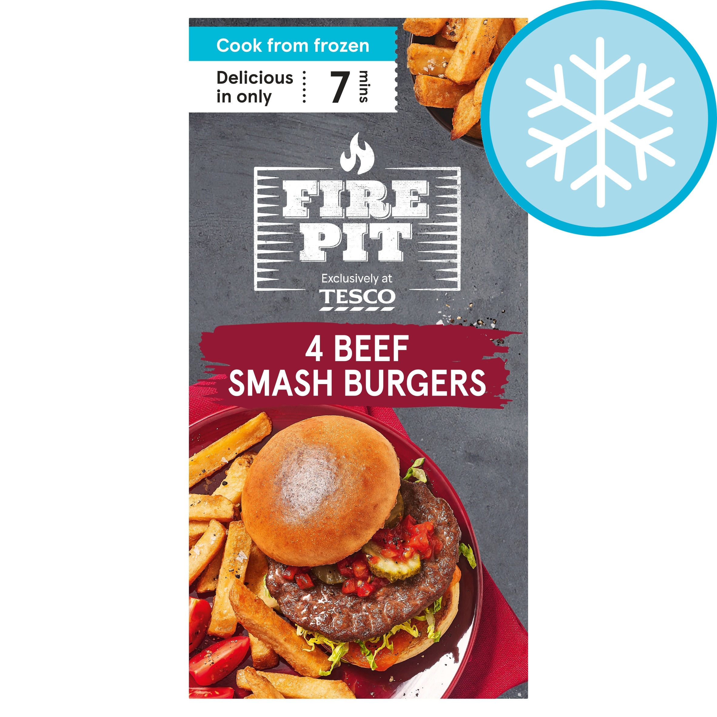 Fire Pit Tesco Beef Smash Burgers 340g