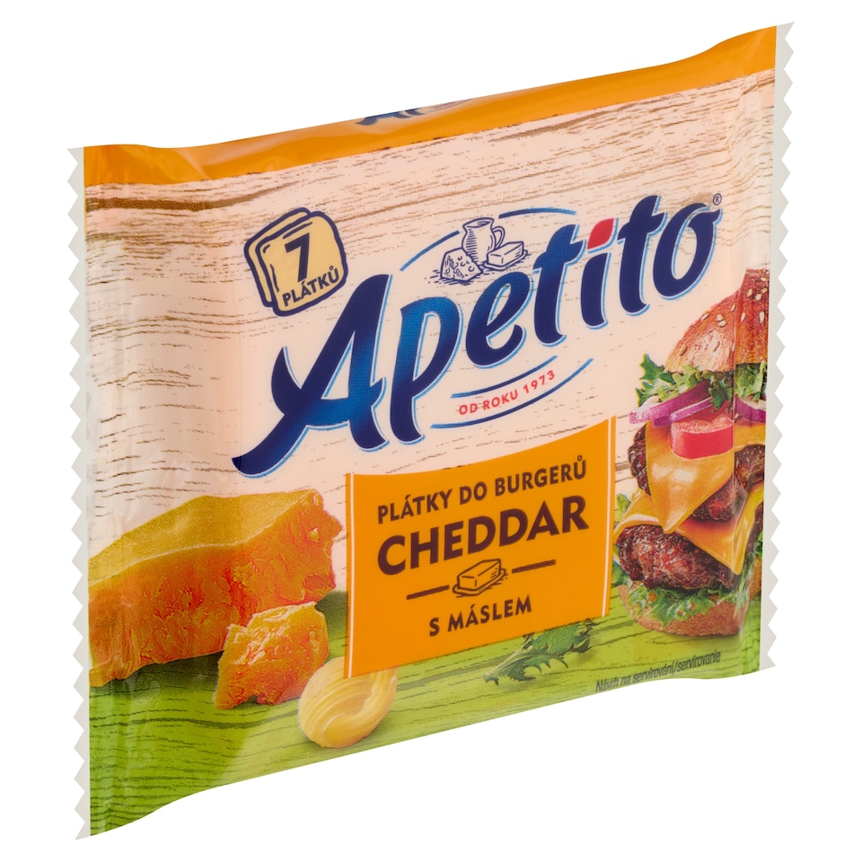 image 1 of Apetito Cheddar Burger Slices with Butter 7 pcs 130g