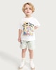 image 2 of Paw Patrol 2-Piece T-Shirt and Striped Shorts Set in Cream