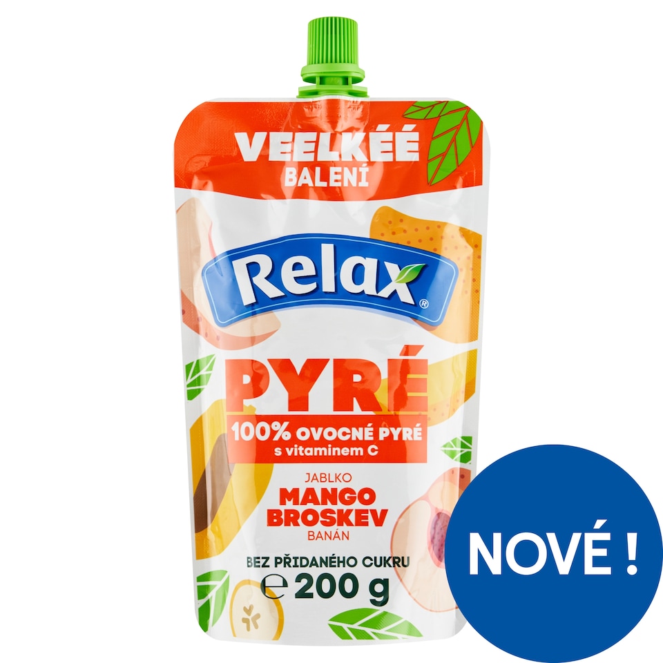 Relax Relax Pureed Apple Mango Peach Banana 200g