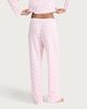 image 3 of OH ME OH MY Ribbed Heart Bow Print Pyjama Bottoms in Pink