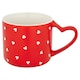 image 1 of F&F Home Valentines Heart Handle Embossed Mug Assorted