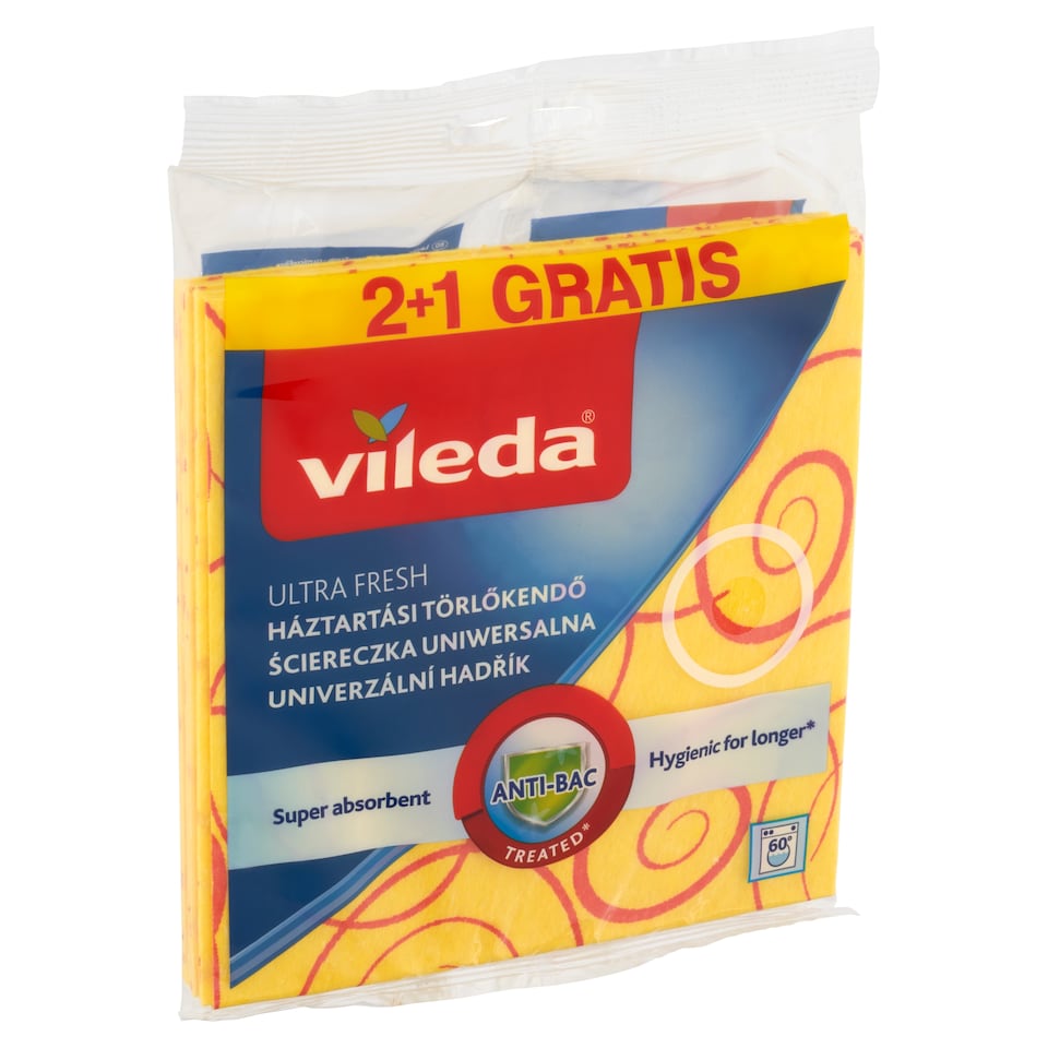 Vileda Ultra Fresh mikroszálas háztartási törlőkendő 3 db  1. kép