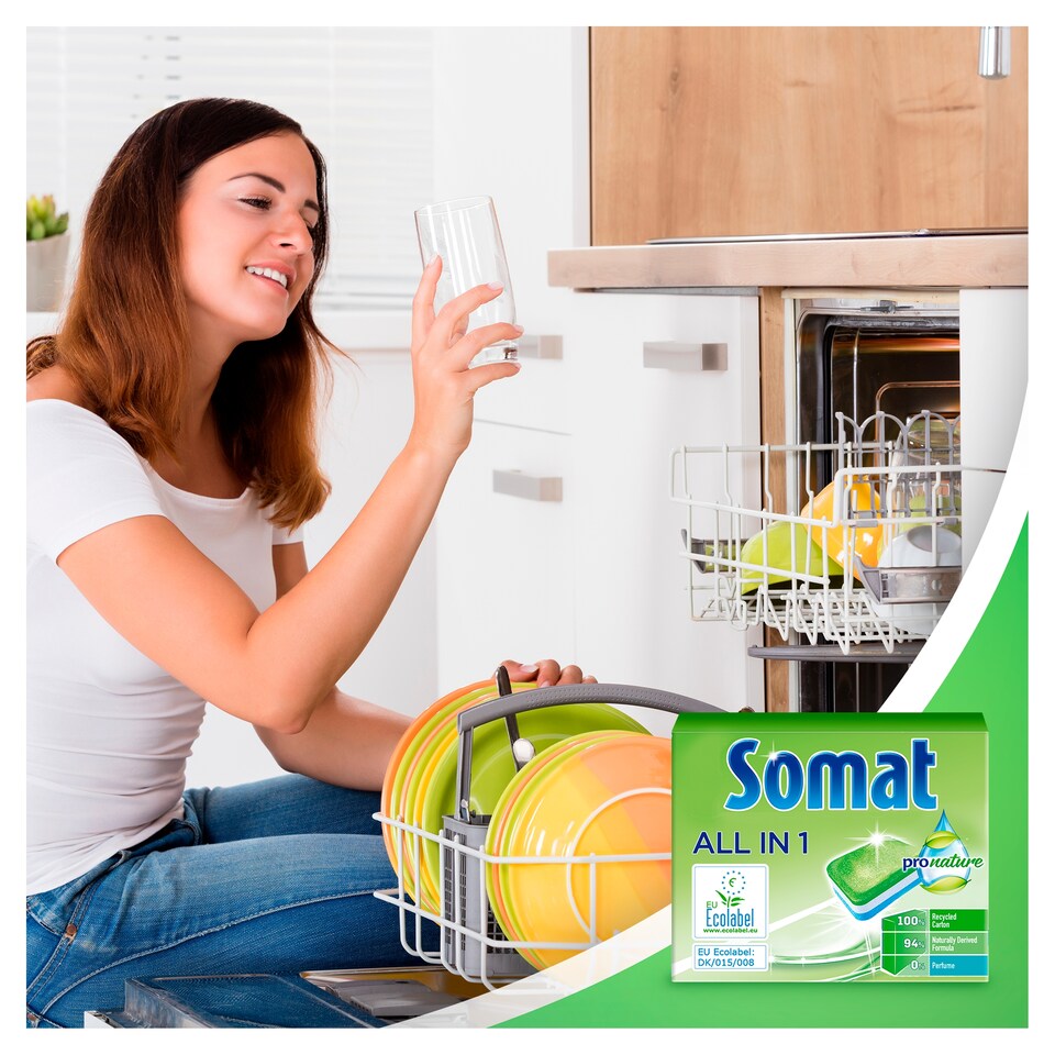 image 1 of Somat All in 1 ProNature Organic Dishwasher Tablets 60 Tabs