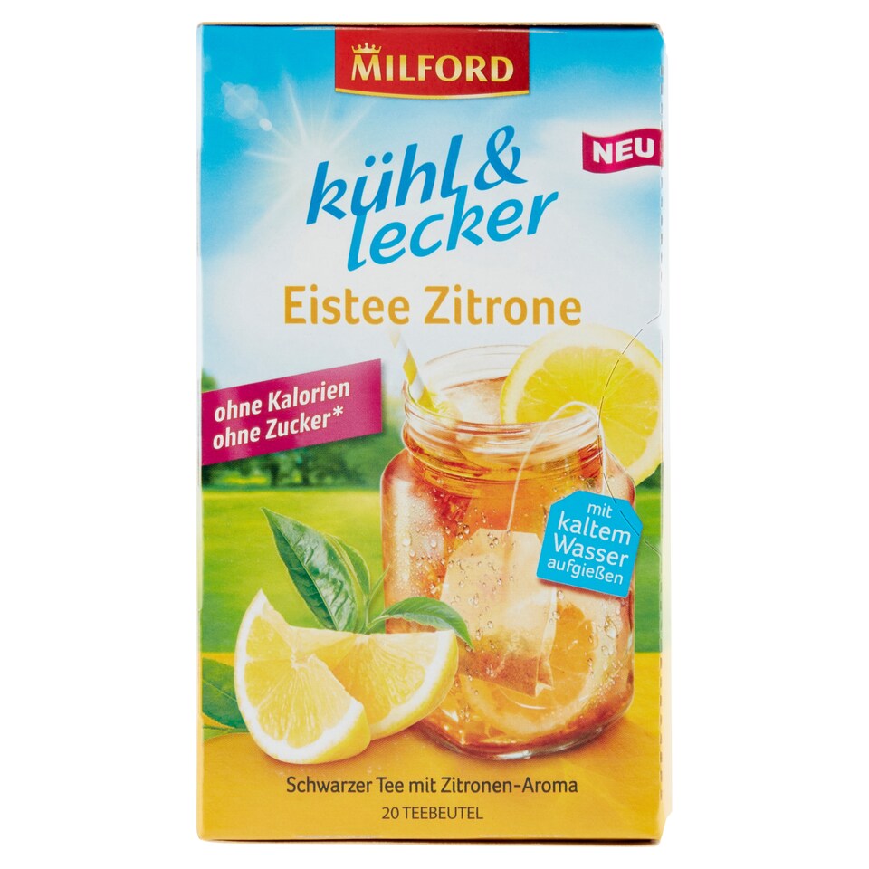 Milford Kühl & Lecker citromízű fekete tea jegesteának 20 filter 50 g