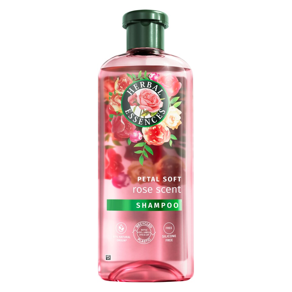 Obrázek 1 pro produkt Šampon Herbal Essences Rose Scent Petal Soft 350ml pro Výživu Suchých vlasů, bez Silikonů