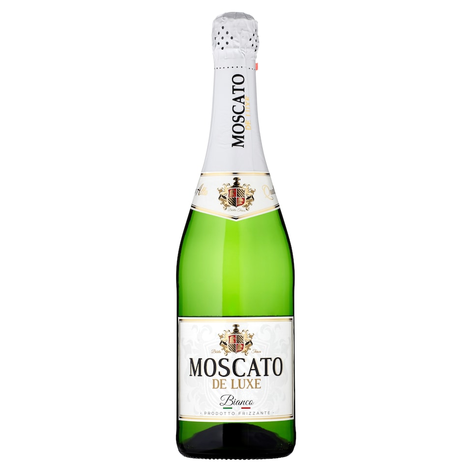 Moscato De Luxe Bianco alkoholický nápoj sýtený 0,75 l