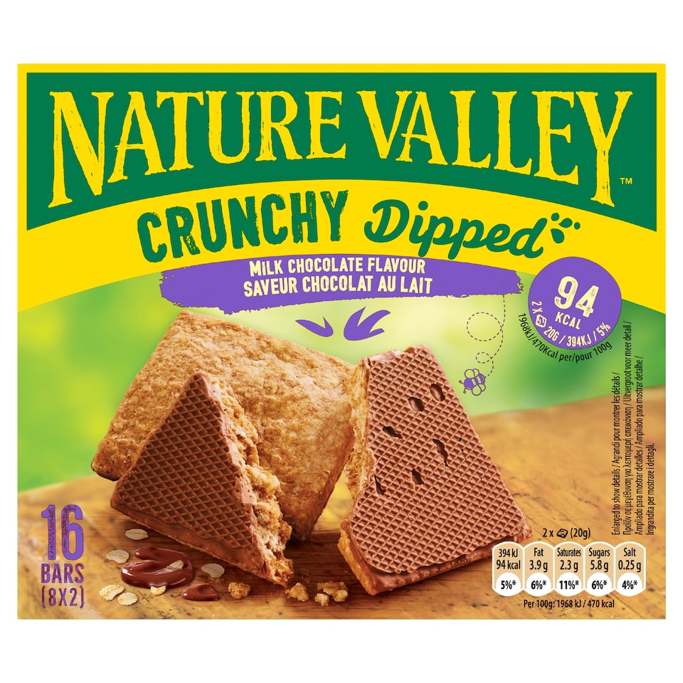 image 1 of Nature Valley Crunchy Dipped With Chocolate Coating 8 X 20G