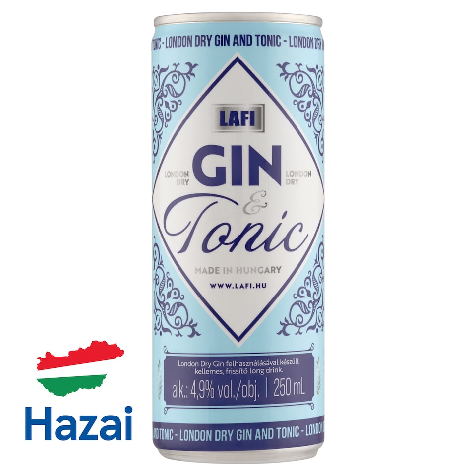 Lafi Gin & Tonic Alcoholic Carbonated Drink 4,9% 250 ml