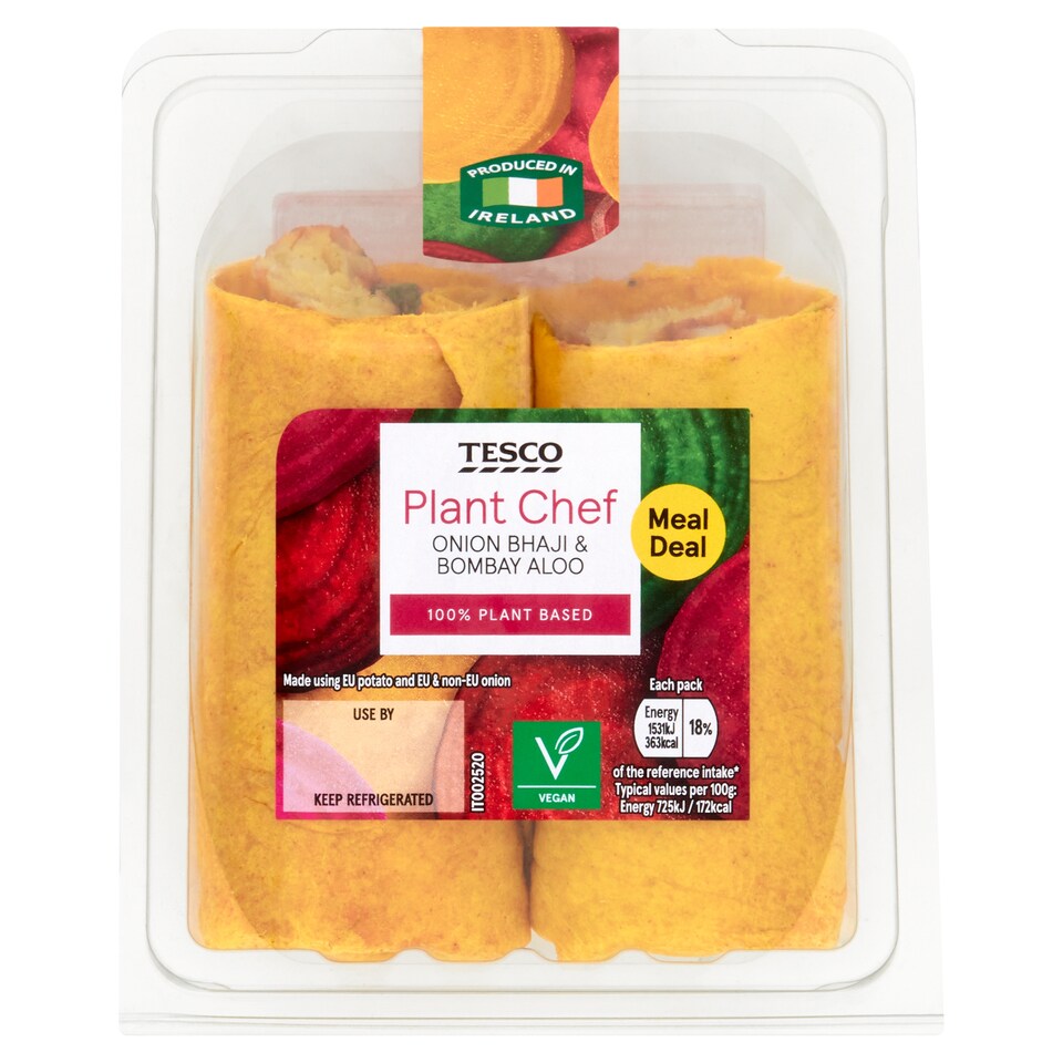 T.Plnt/Chf Onin Bhaji And Bombay Aloo Wrap 211G