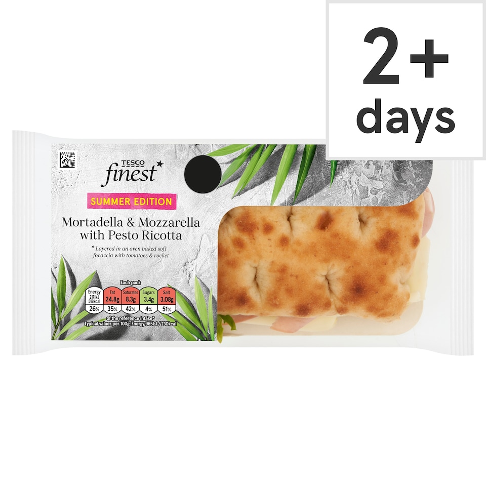 Tesco Finest Mortadella & Mozzarella Focaccia