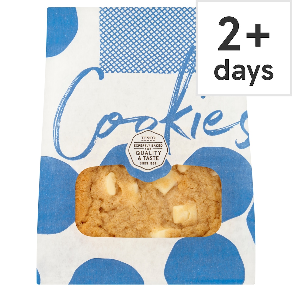 image 1 of Tesco White Chocolate Cookies 5 Pack
