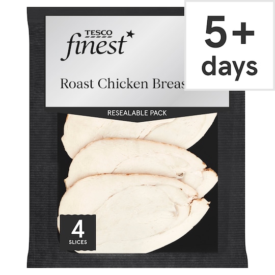 Tesco Finest 4 Roast Chicken Slices 125G Tesco Groceries